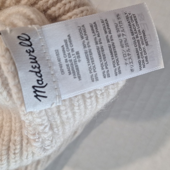 Madewell Cream Knit Beanie - Picture 3 of 4